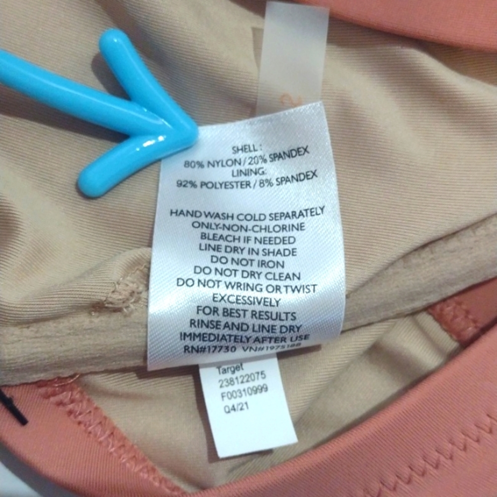 NWT Shade & Shore Shirred Bralette Bikini Top Soft Mauve 38 D - Picture 9 of 9